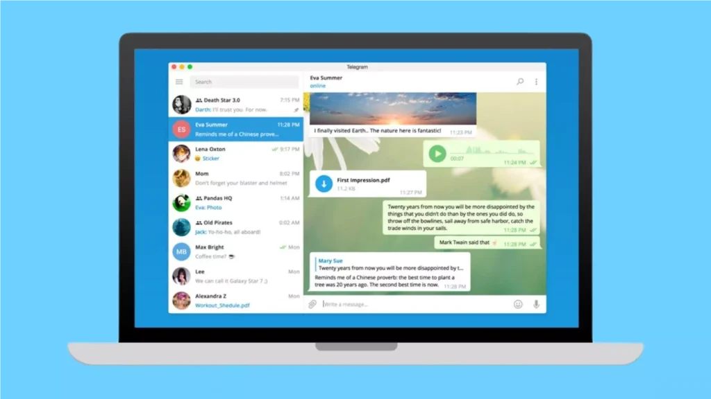 Telegram cloud:  telegram desktop